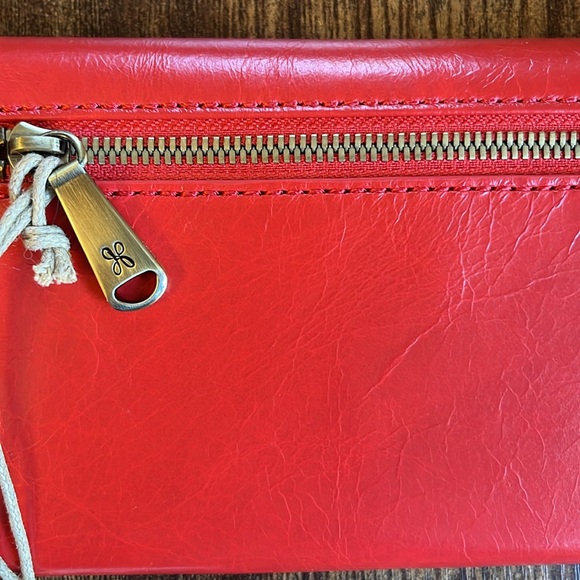 NWT: HOBO: Ardor Continental Leather Wallet: Rio: Coral (Pinky, orangey, red) - Picture 10 of 12